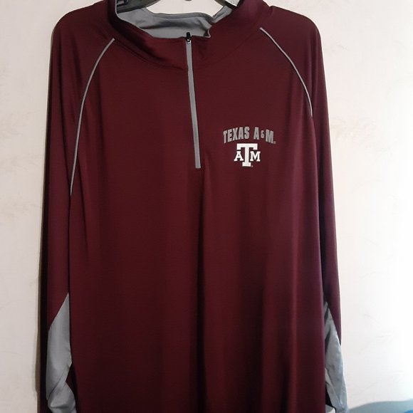 Colosseum Men's Texas A&M Aggies LS 1/4 Zip Shirt Size 4XLT - Picture 2 of 4